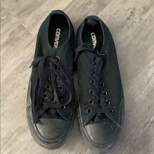 Black on Black low top Converse